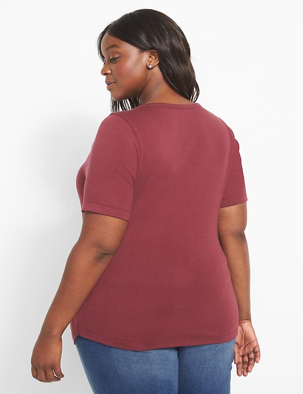 Torrid 1/2/3X T-Shirt Black Strappy Foxy Tee Top Plus Size Women's Scoop Neck 