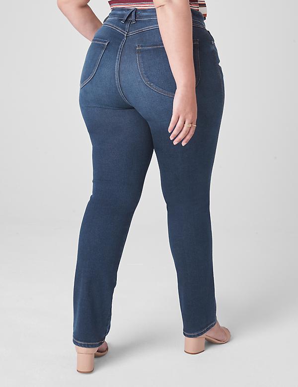 Plus Size High Waist Straight Leg Stretch Jeans Solid Colour NEW 14-24 