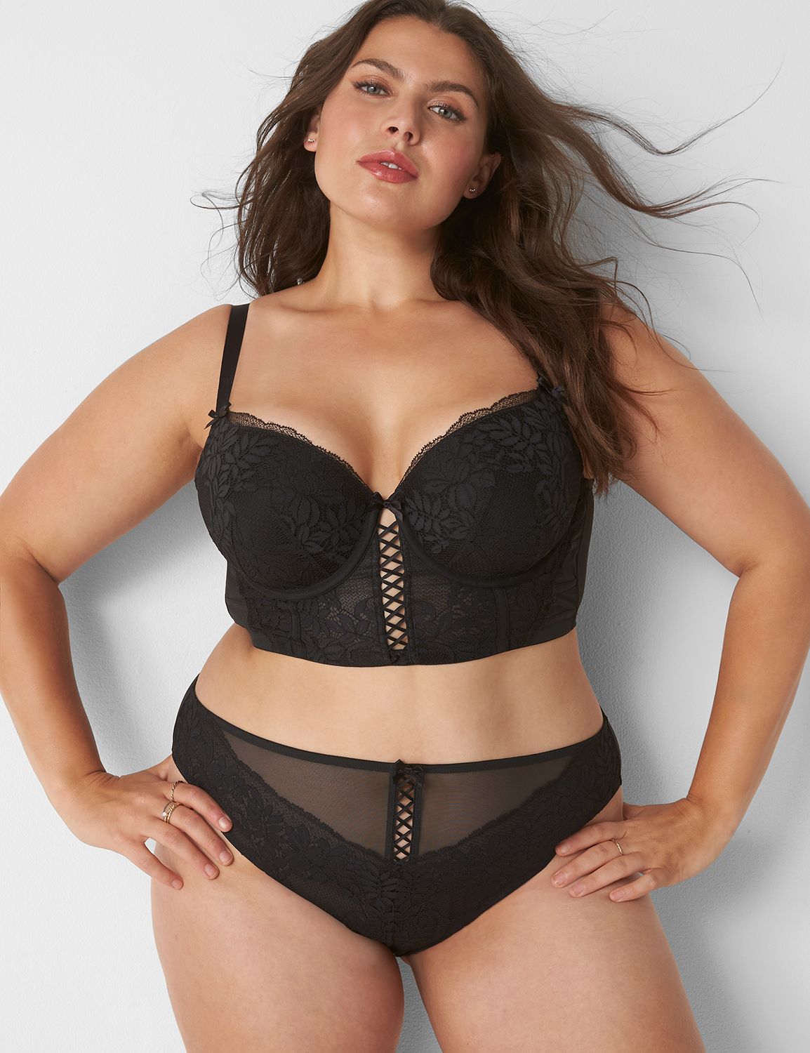 Lace Criss cross detail balconette Product Image 5