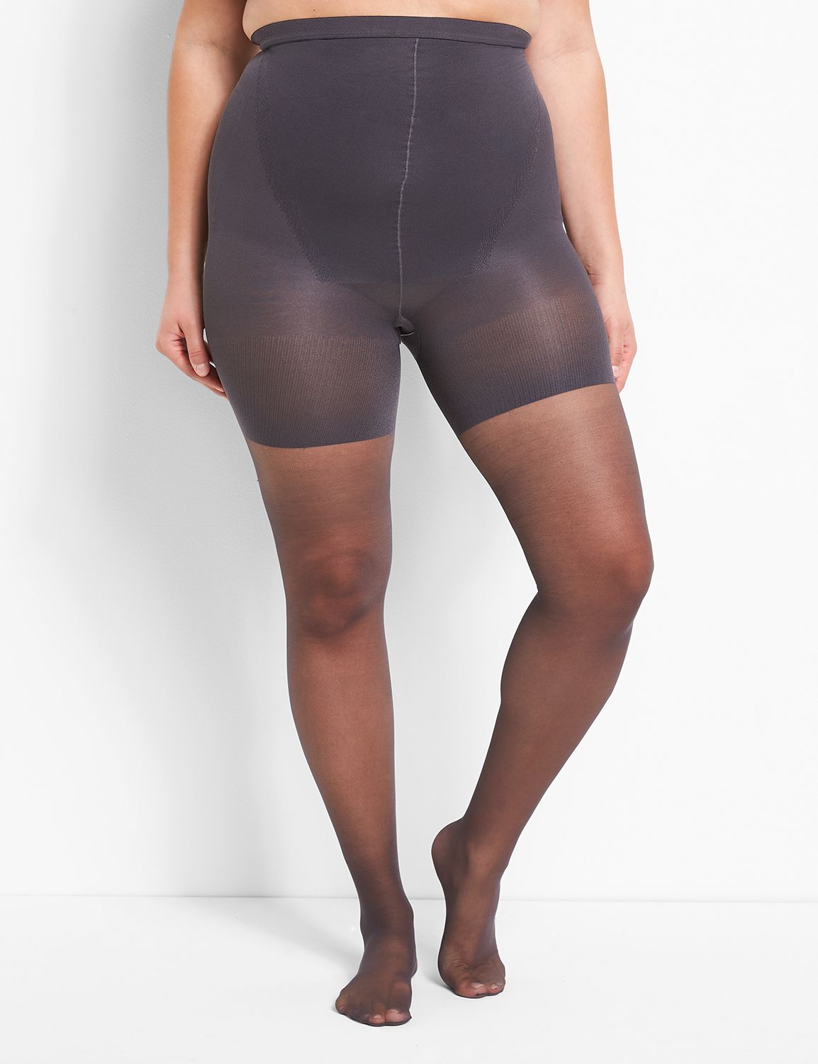 File:Sheer tights or pantyhose with high waist control top and