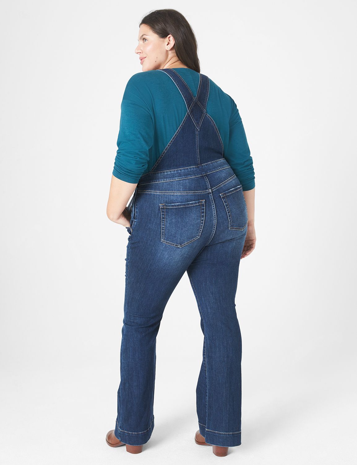 Denim Flare Overalls