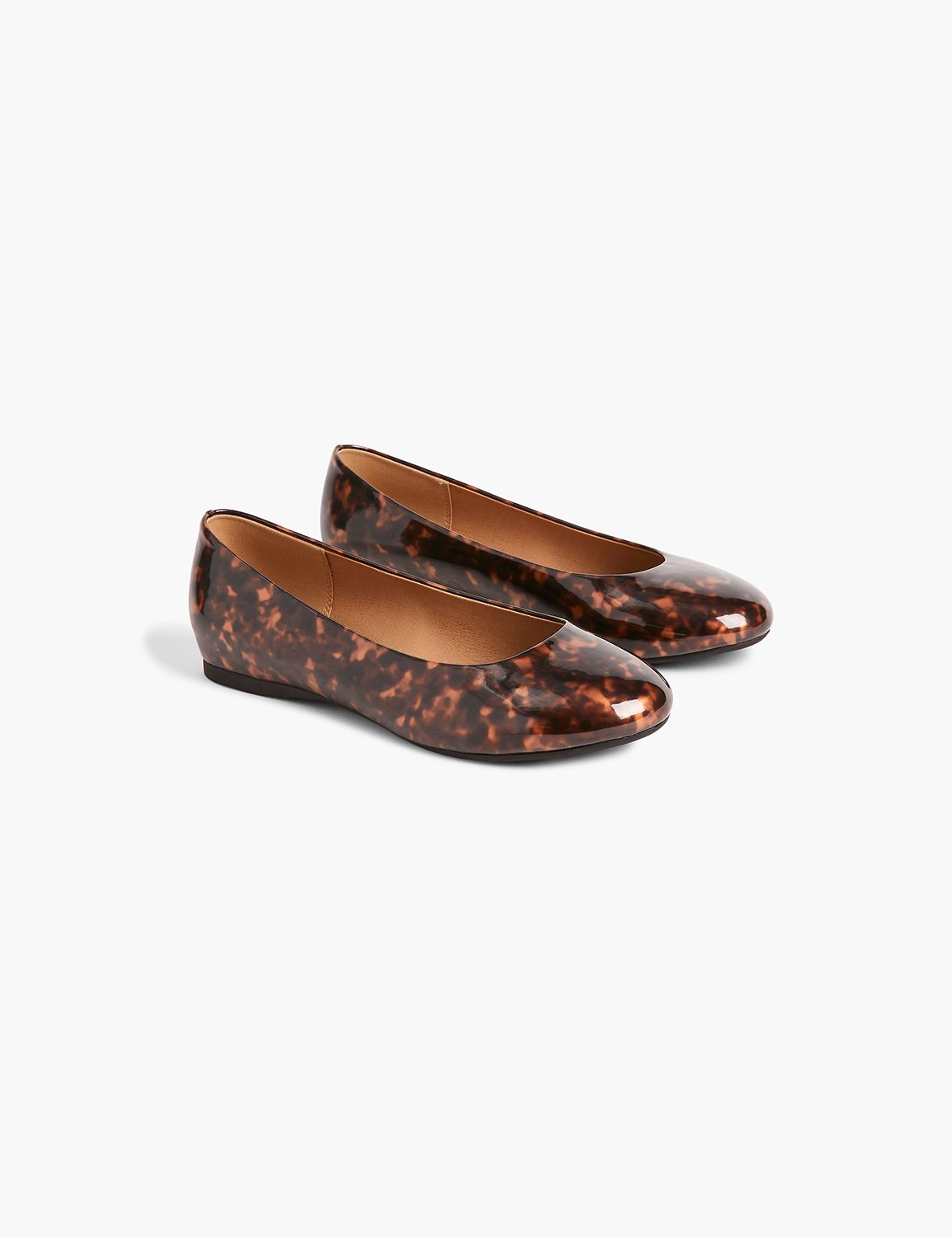 Tortoiseshell Print Ballet Flat LaneBryant