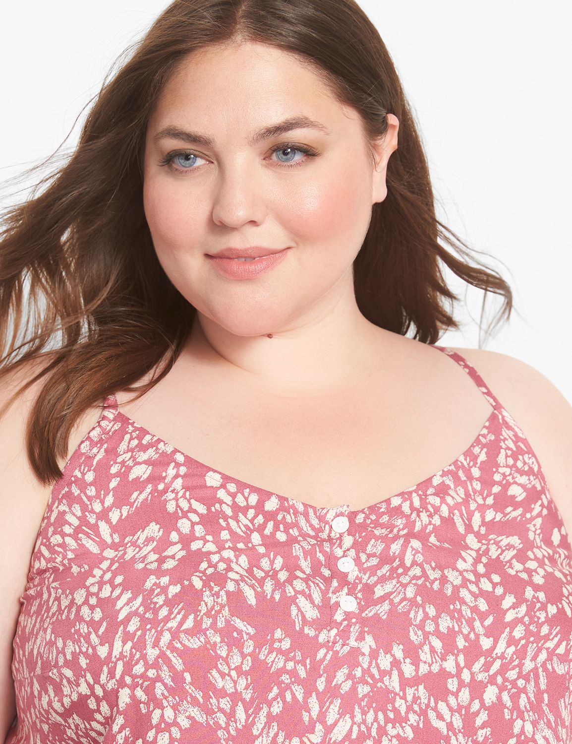 Woven Button Down Cami and Wide Leg LaneBryant