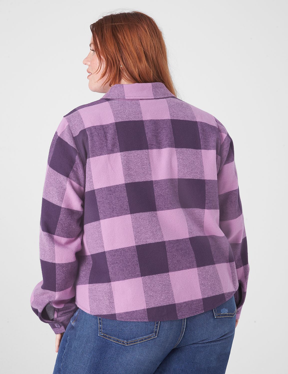 Classic Long Sleeve Button Front Pl Product Image 2