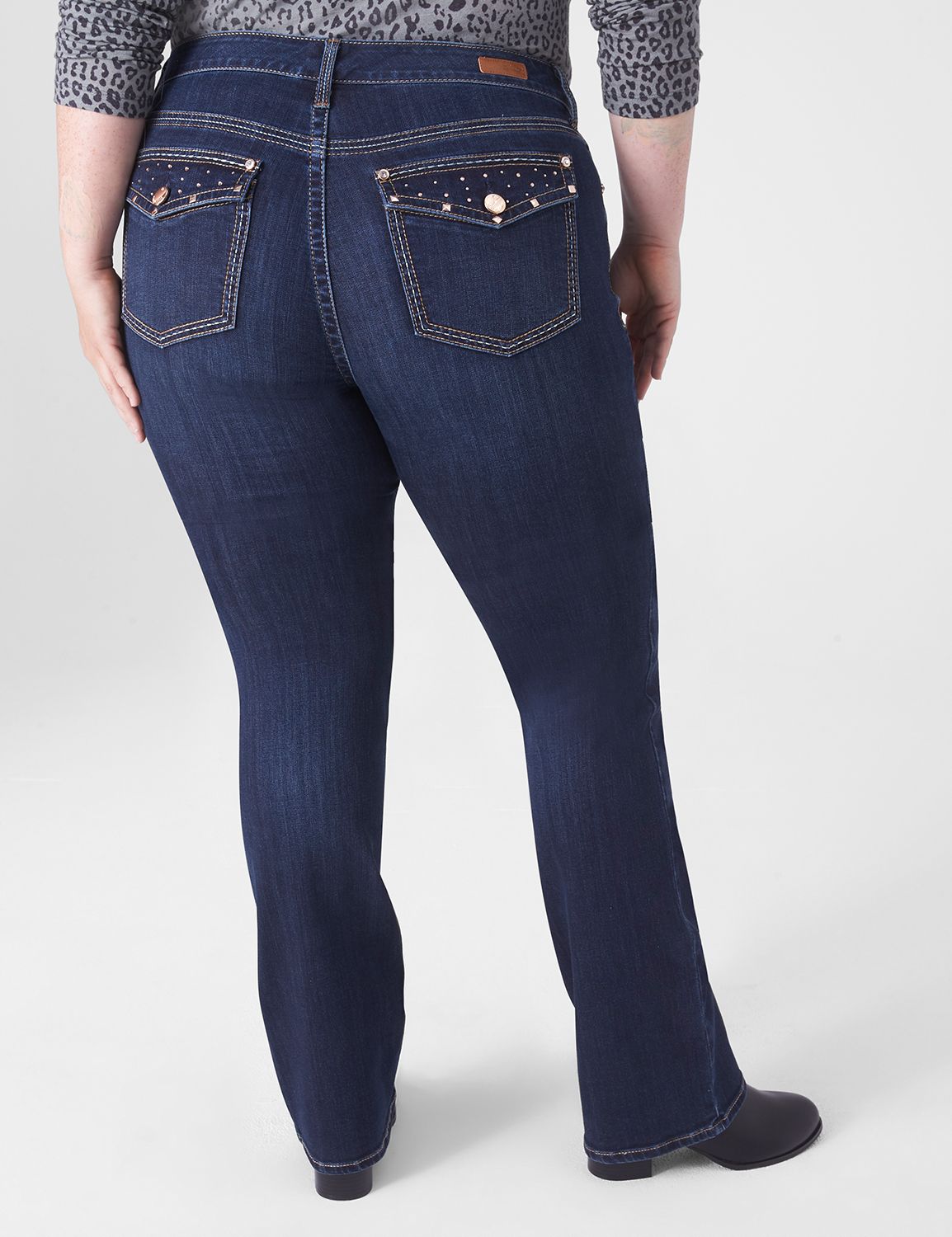 plus size high waisted bootcut jeans