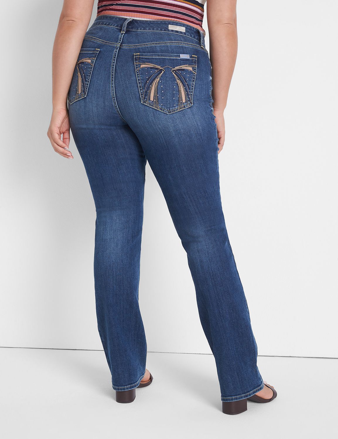 Seven7 Boot Jean With Back Pocket Embellishment