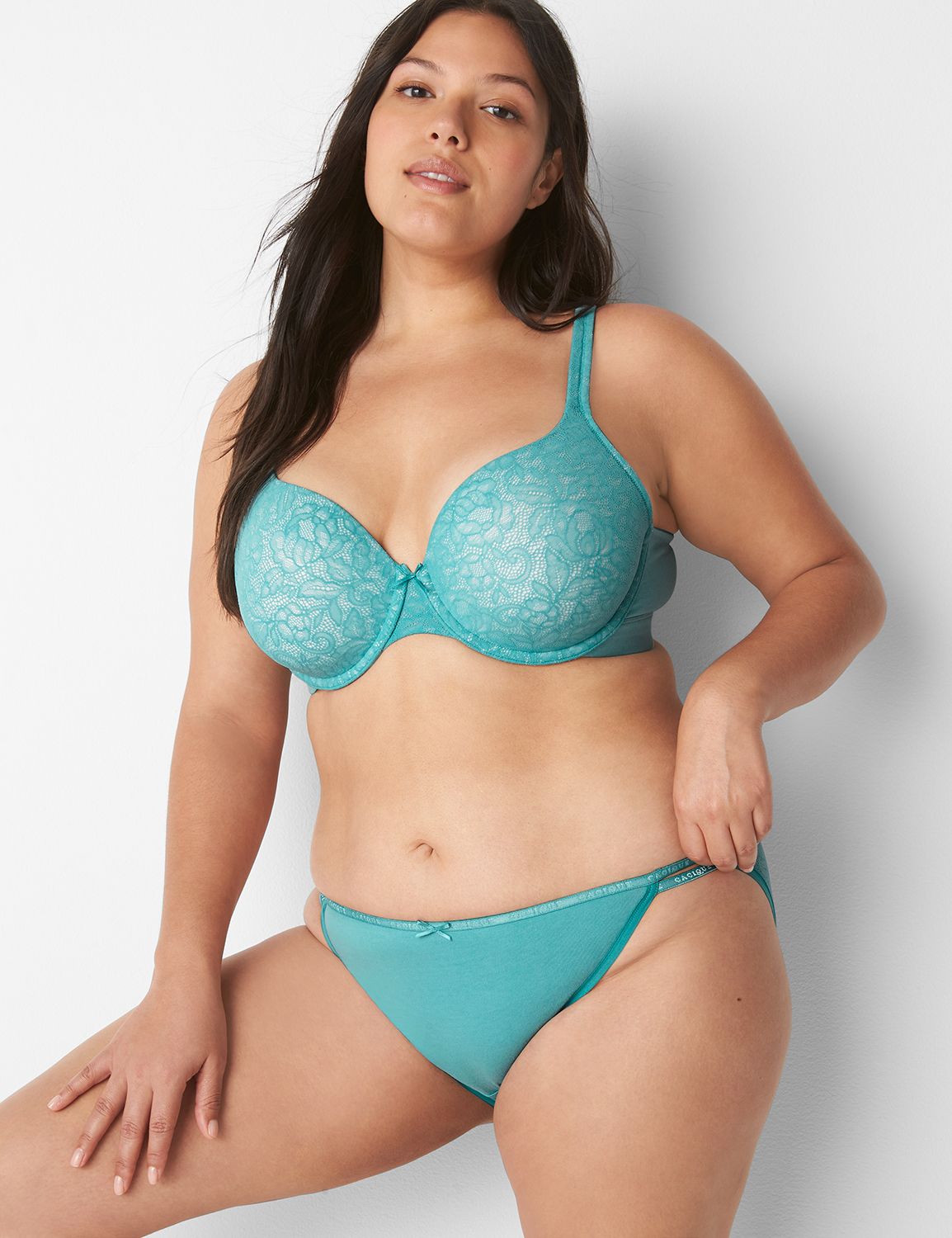 Cotton String Bikini Stretch Lace B Product Image 1
