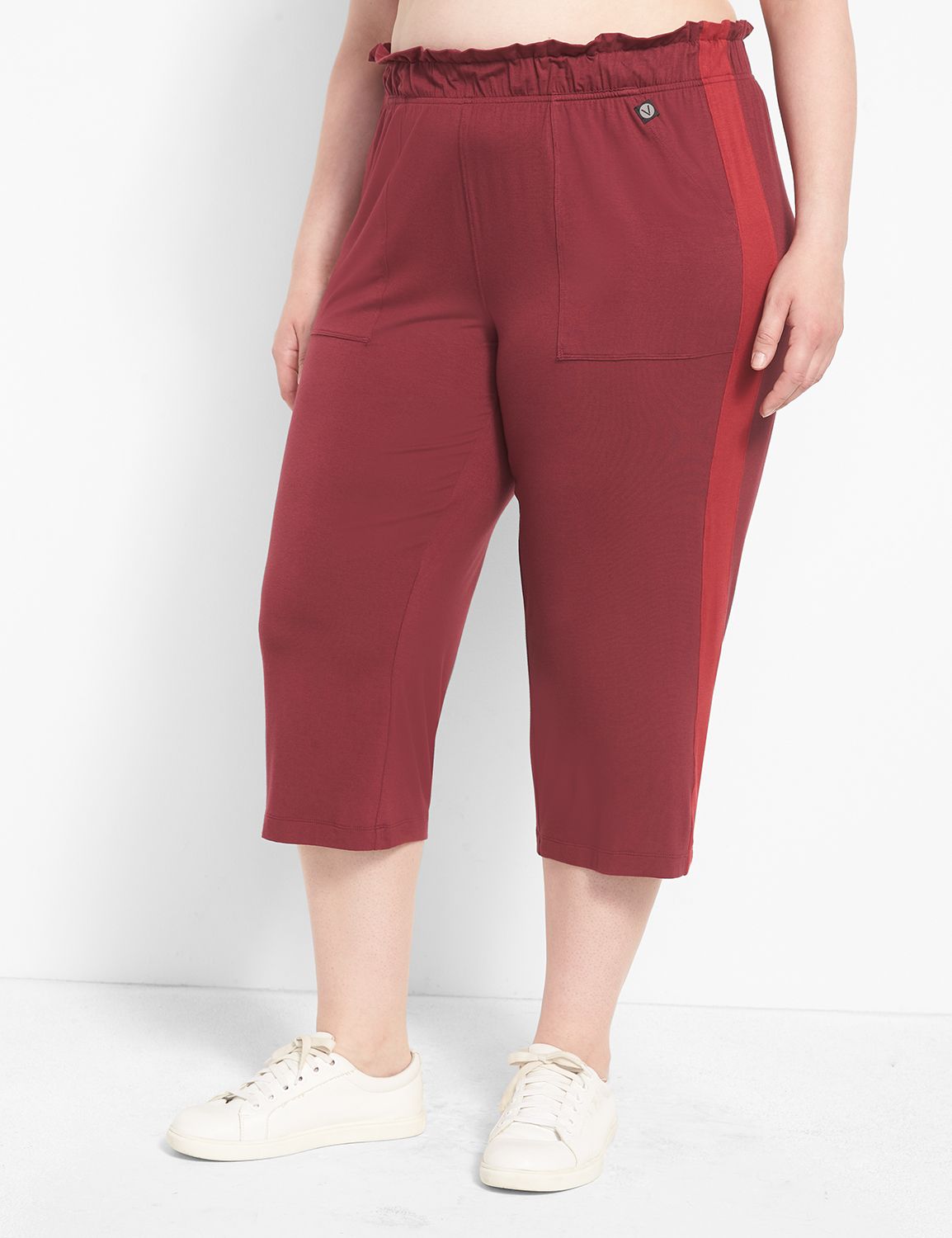LIVI Mid Rise Capri Wide Leg F 1128 Product Image 3