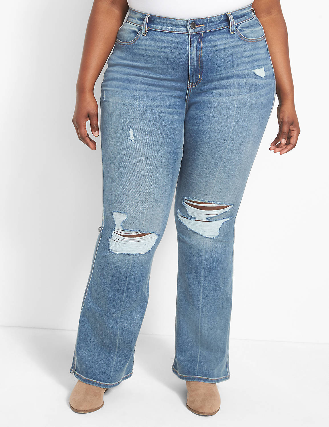 CURVY FIT HIGH RISE FLARE JEAN - BO Product Image 3