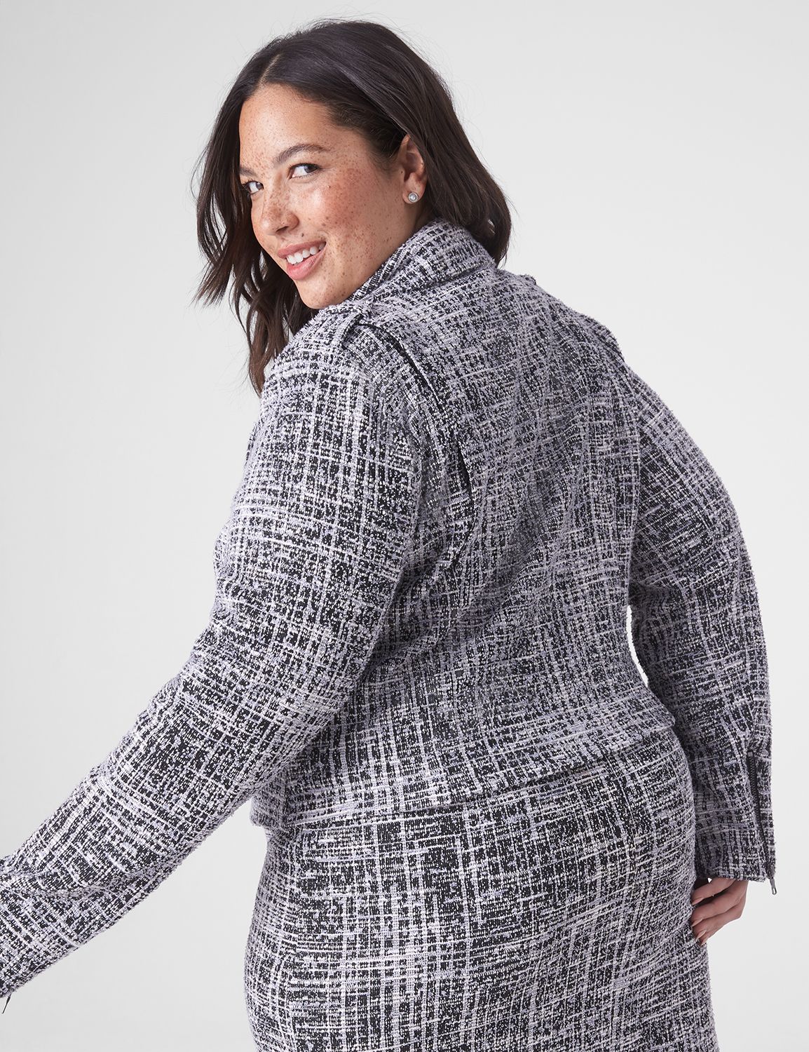 Knit Tweed Moto Jacket 1129278 Product Image 2