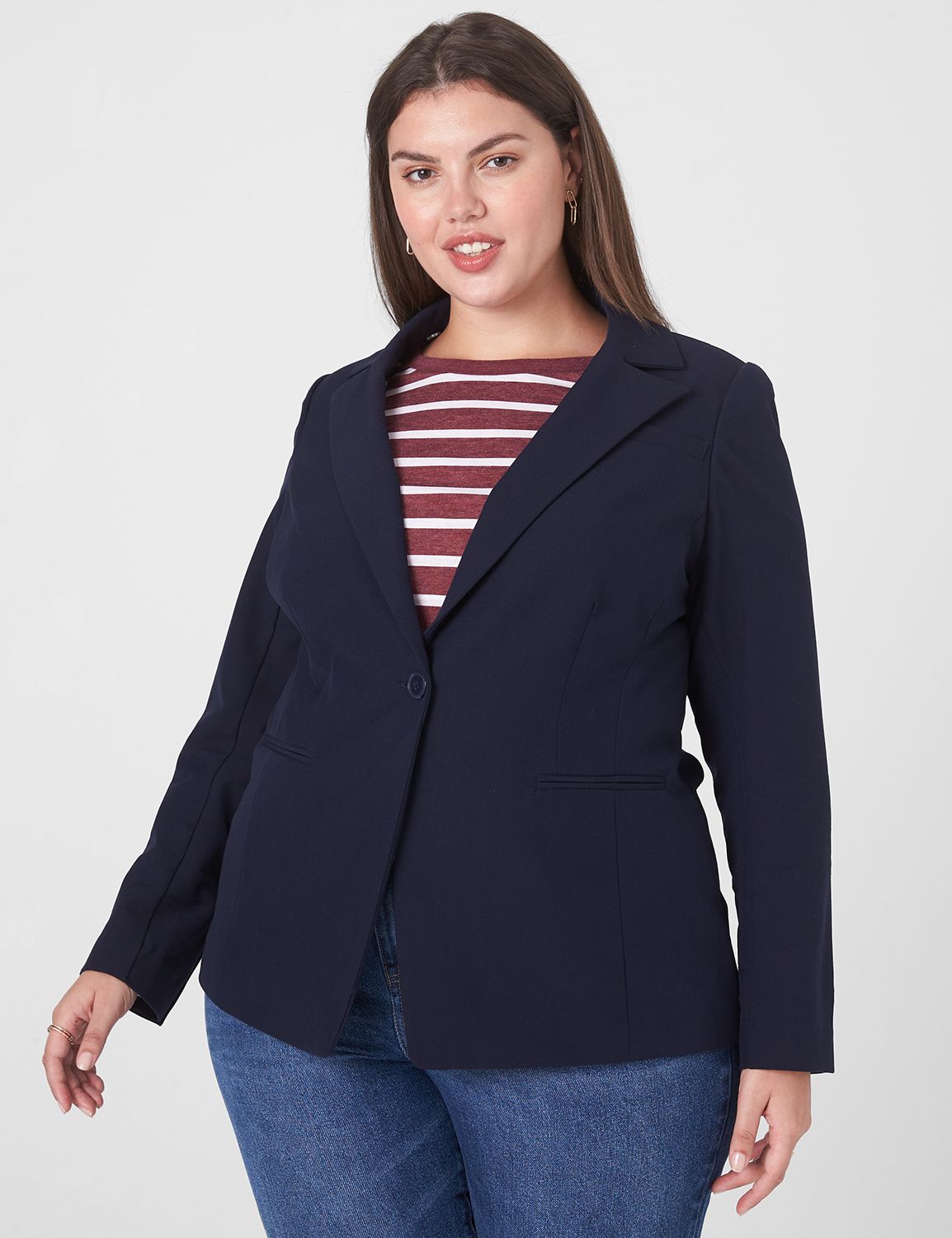 Lane bryant shop blue blazer