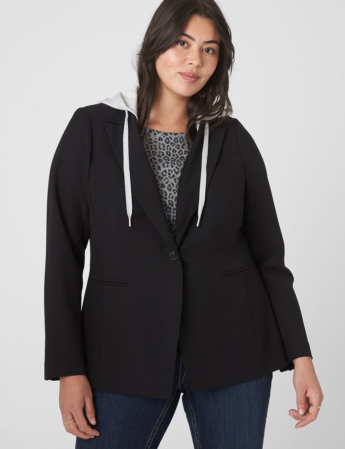 Lane bryant black clearance blazer