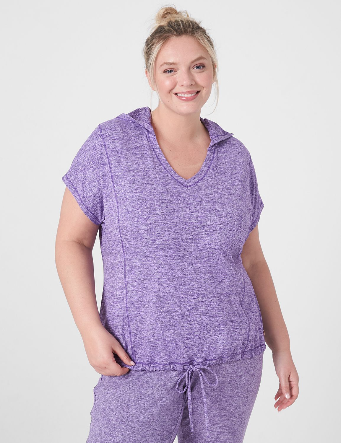 Short Sleeve V Neck Livi Soft Marl Product Image 3