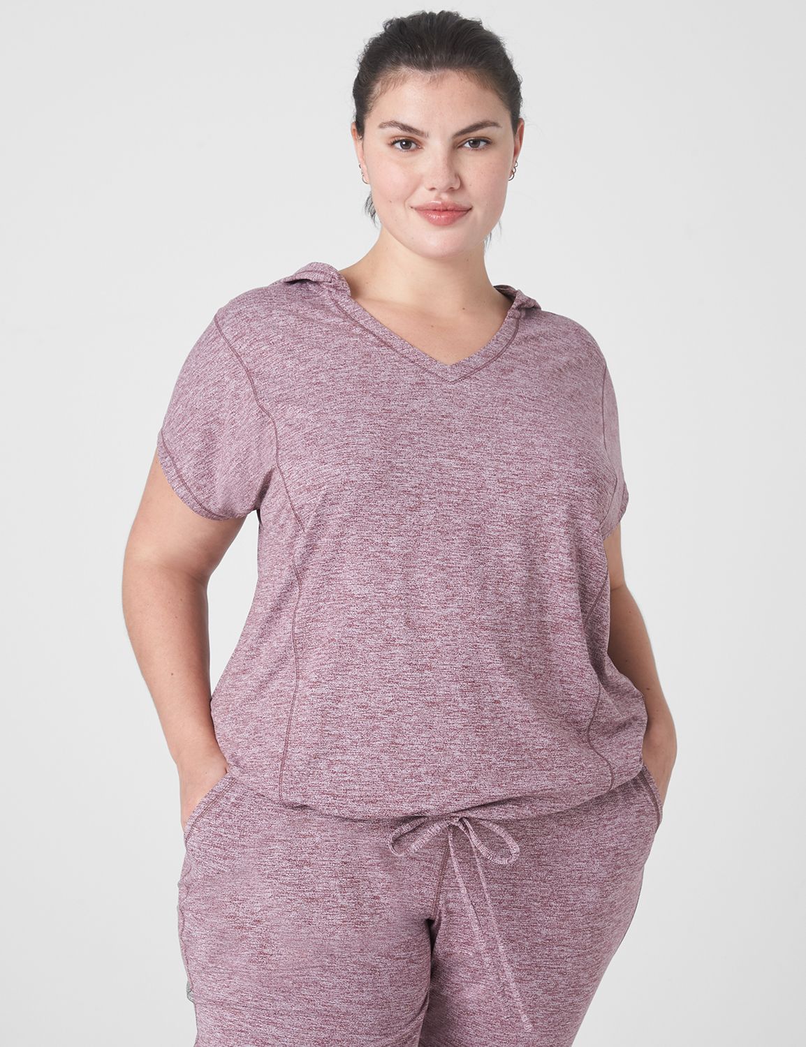 Short Sleeve V Neck Livi Soft Marl Product Image 1