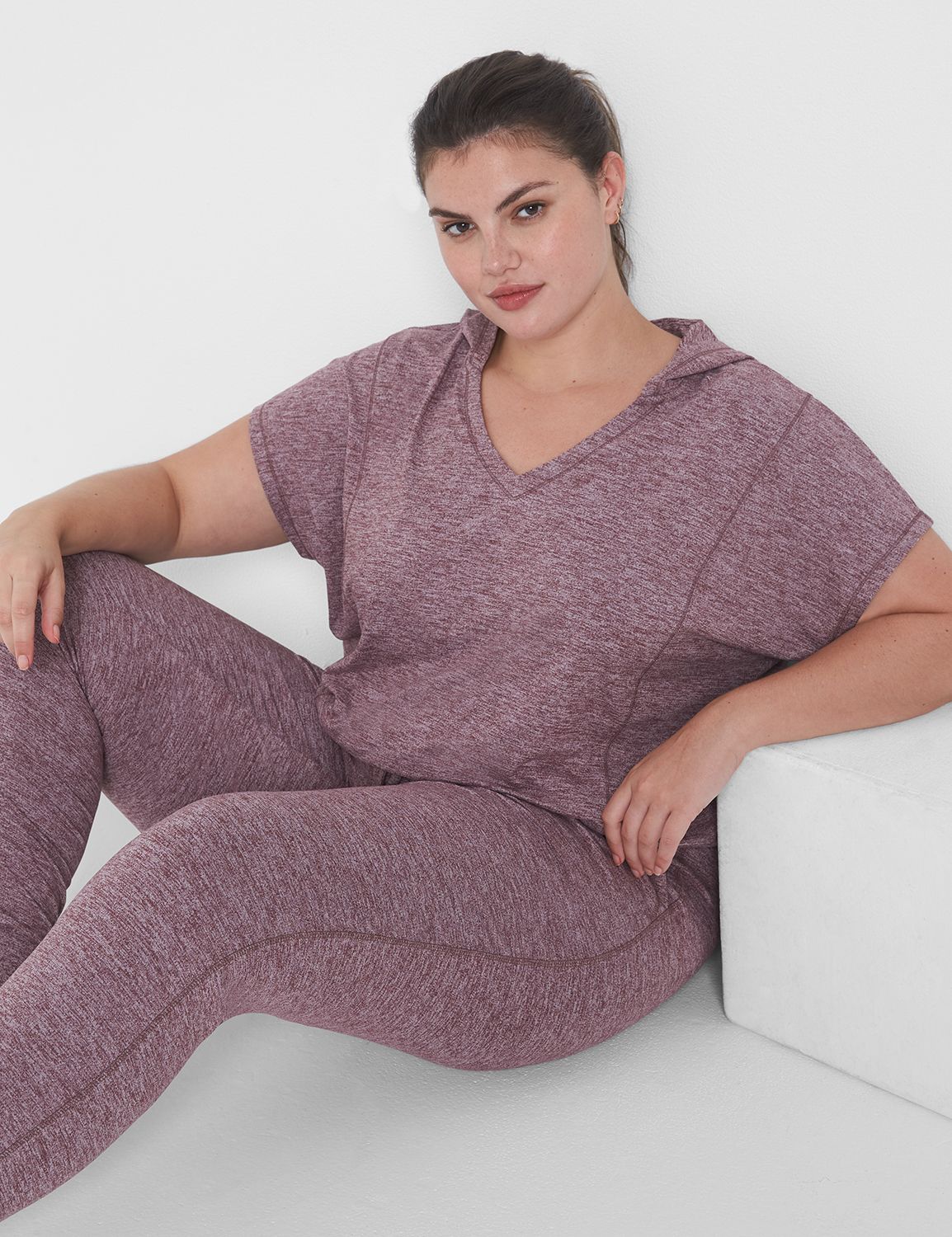 Short Sleeve V Neck Livi Soft Marl Product Image 3