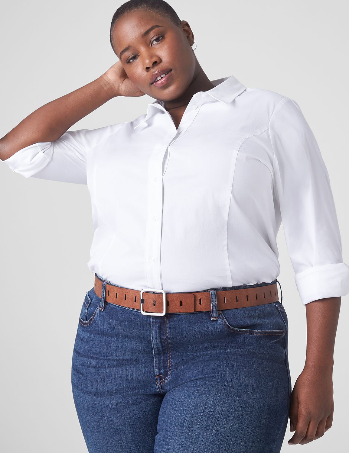 Plus size 2025 white belt