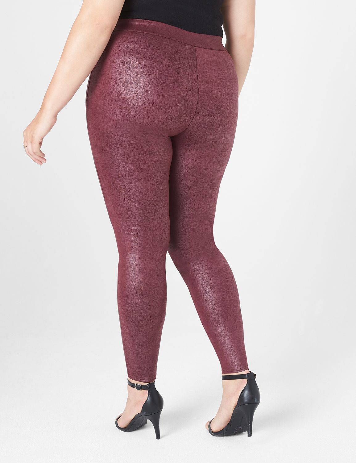 Pull-On High-Rise Ponte Legging With Embellished Hem