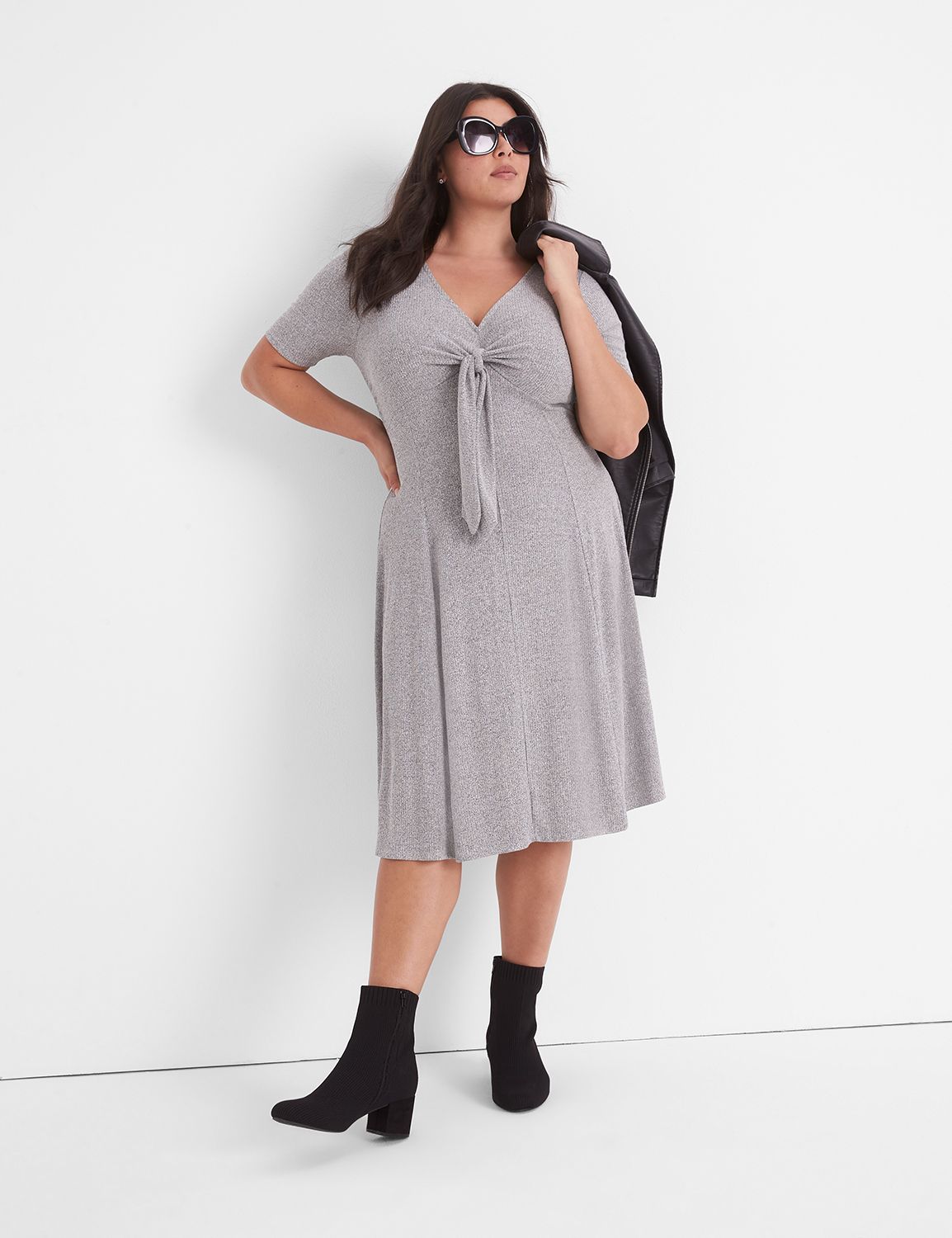 Voile Square Neck Top With Front Tie