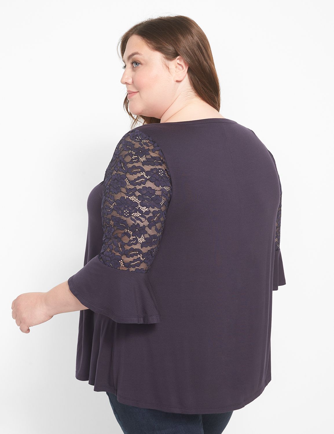3/4 Sleeve Boatneck Tee Bark main image 1