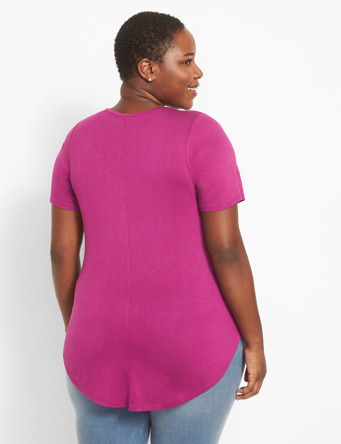 Fitted Perfect Sleeve Vneck Tunic T Product Image 2