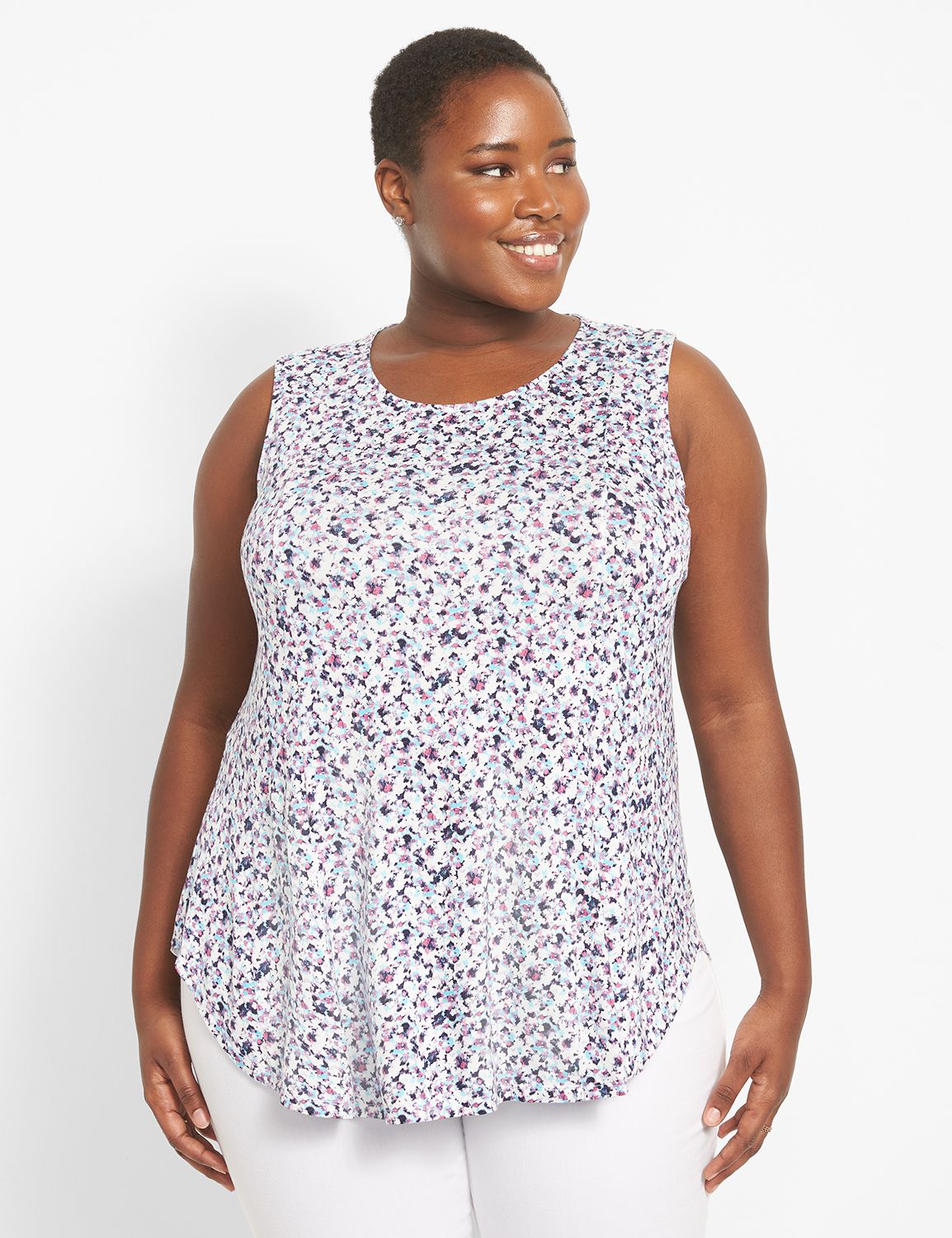 Sleeveless Scoop Neck Fit And Flare | LaneBryant