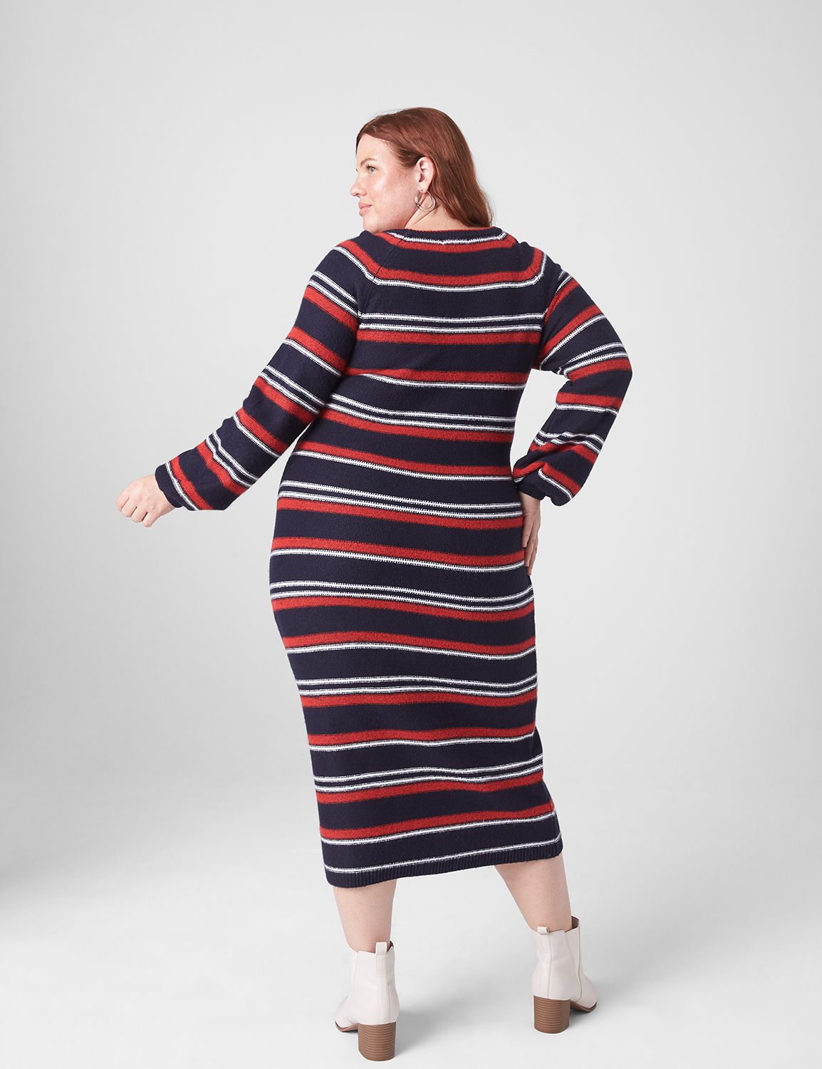 Crew Neck Striped Sweater Green main image 1