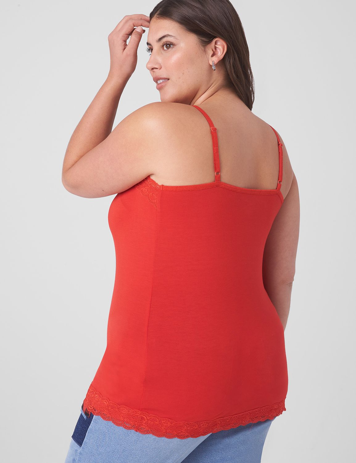 Sleeveless Lace Trim Cami Fall 1130