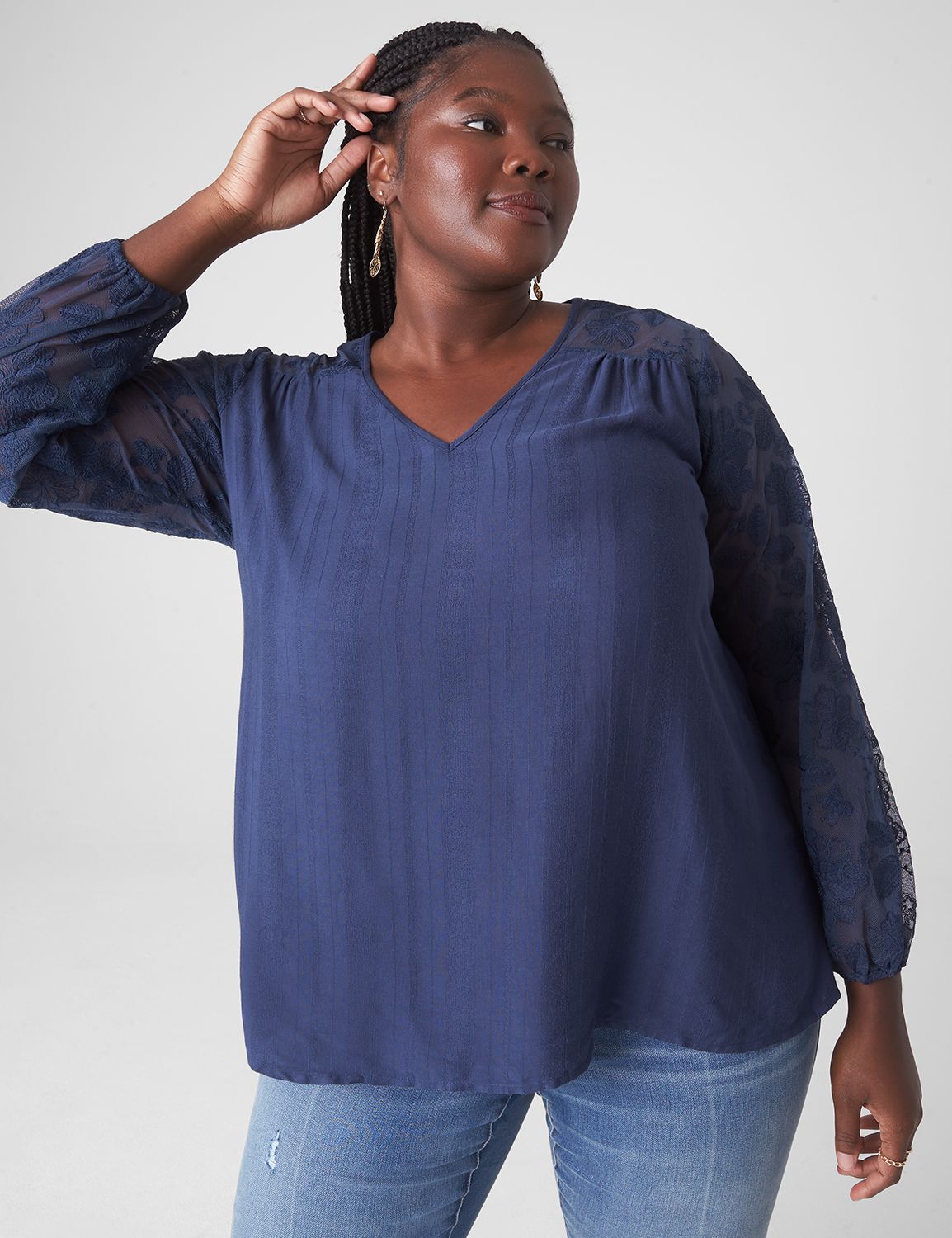 Lane bryant long sleeve hot sale shirts