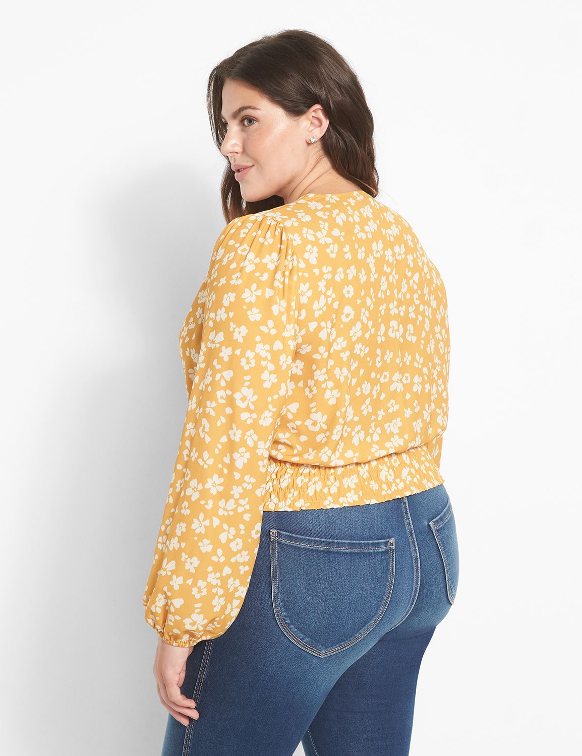 Classic Long Sleeve Surplice Neck S Product Image 2