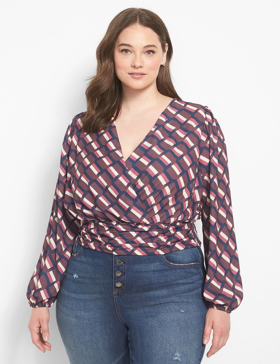 Classic Long Sleeve Surplice Neck S Product Image 1
