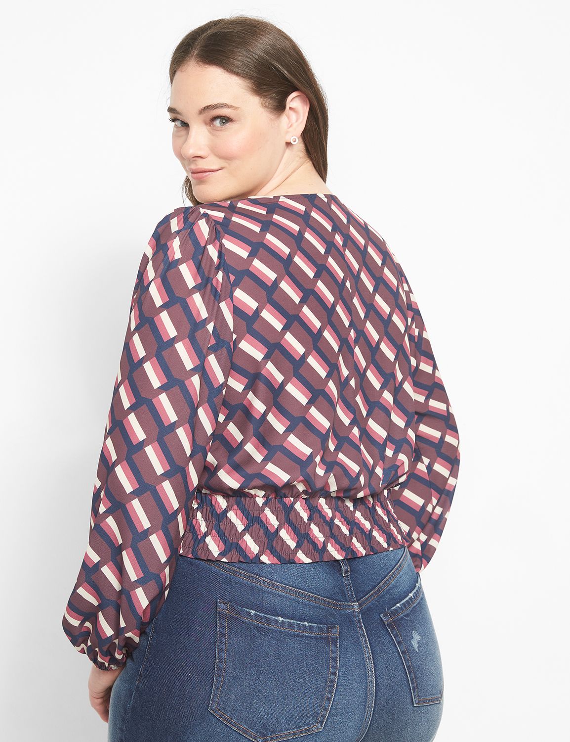 Classic Long Sleeve Surplice Neck S Product Image 2