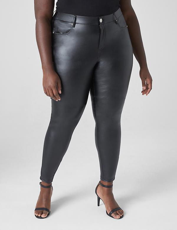 Lightweight Faux-Leather Legging