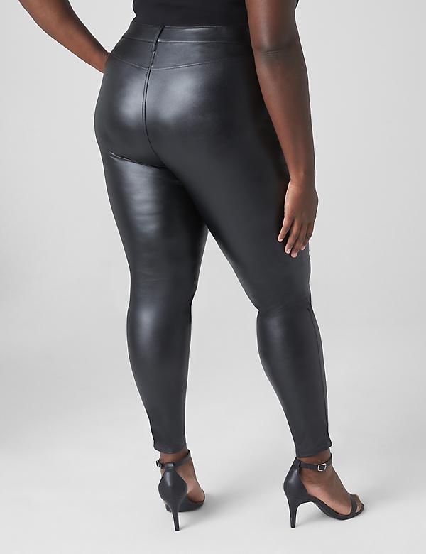 Lightweight Faux-Leather Legging