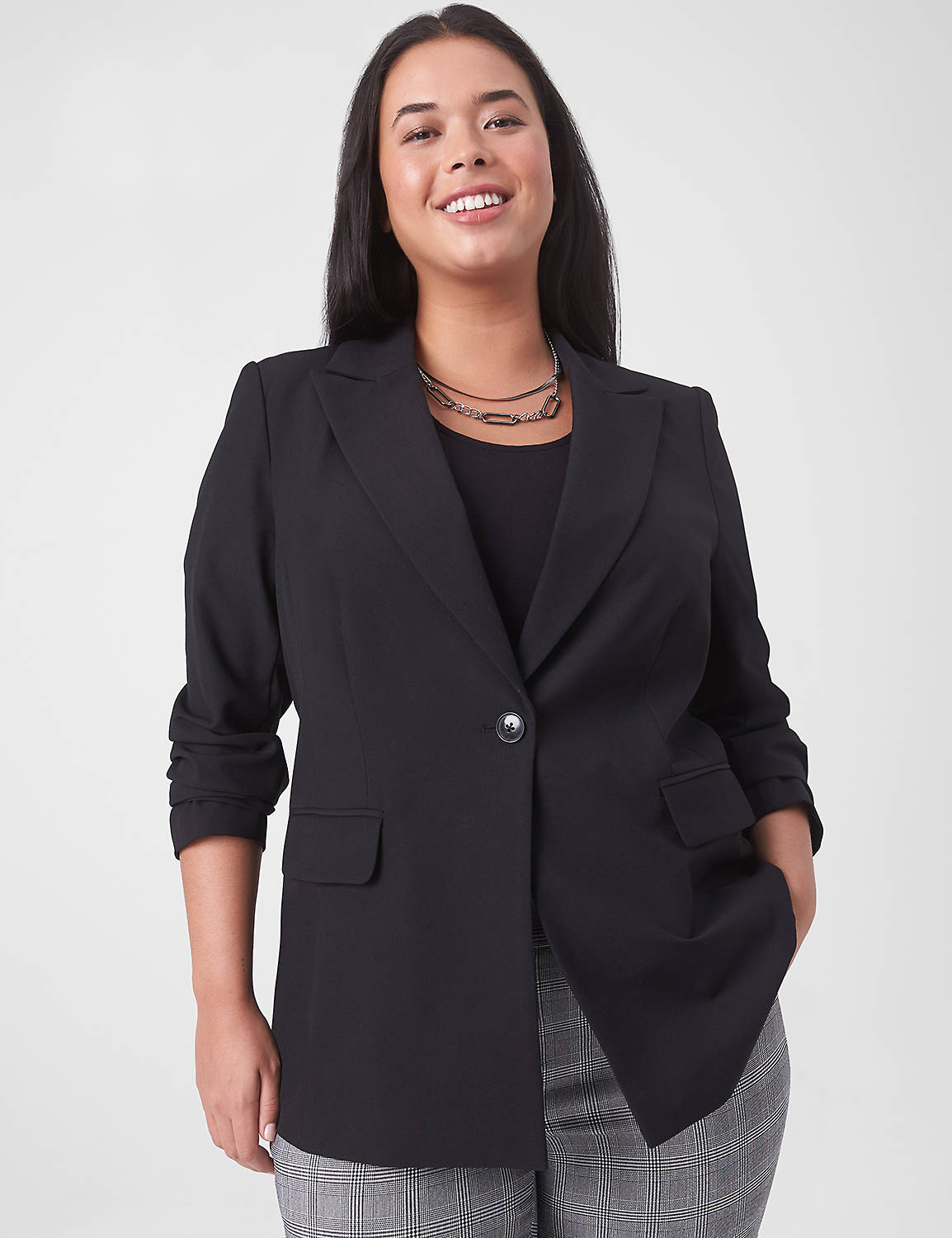 The Perfect Drape One Button Blazer Product Image 1