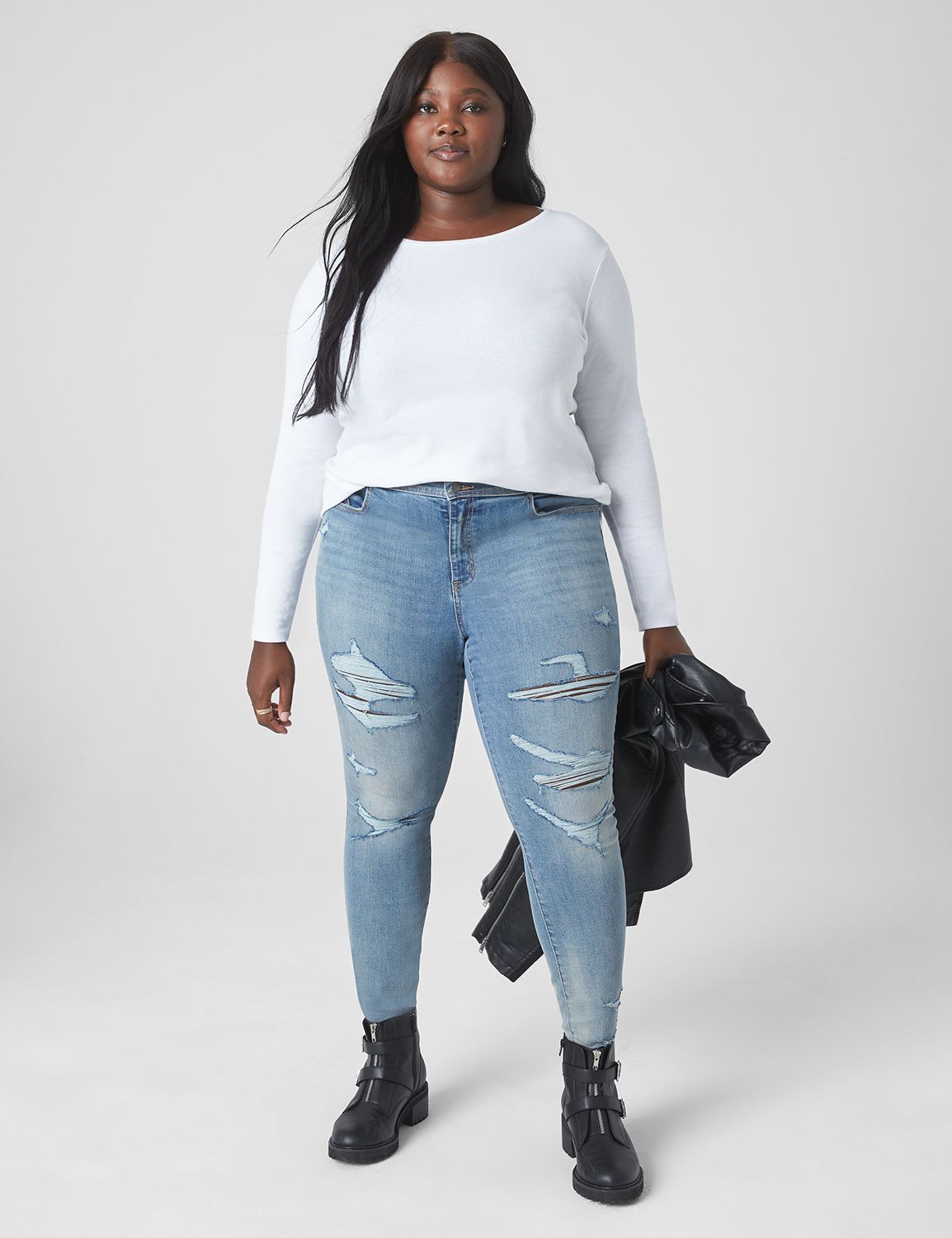 Classic Long Sleeve Crew Neck 1x1 R Product Image 3