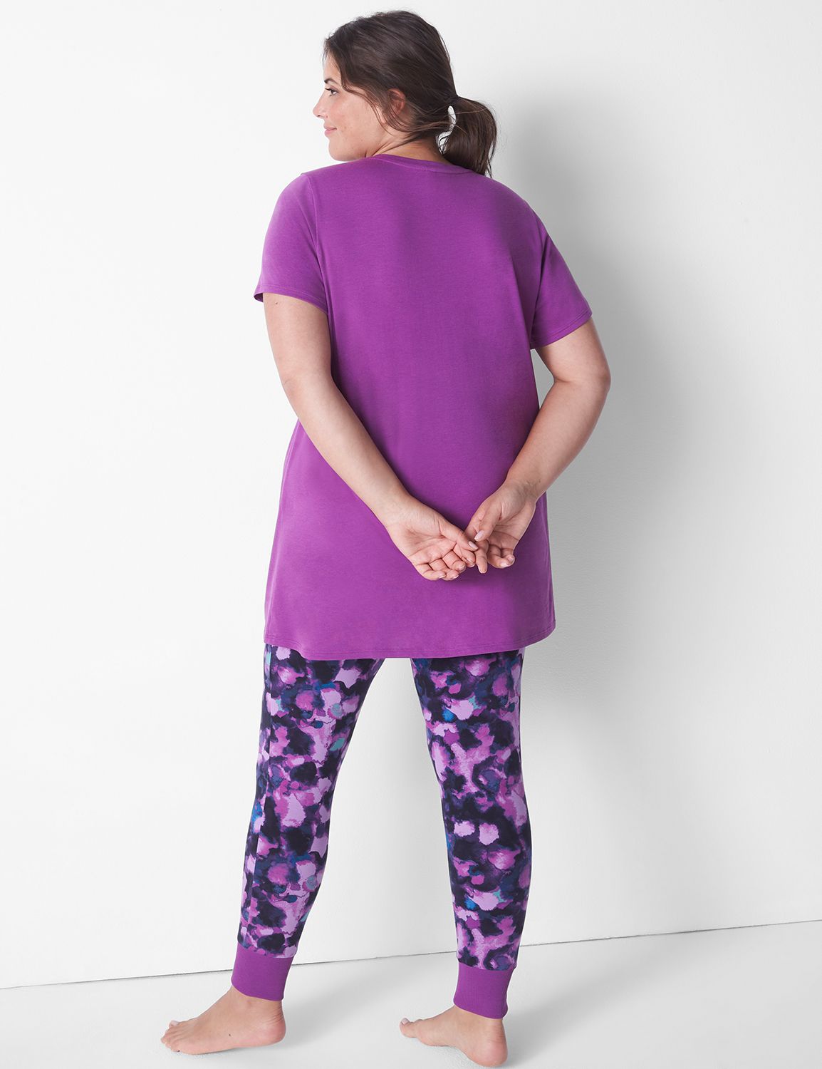 Crew Neck Short Slv Legging PJ Set Product Image 2
