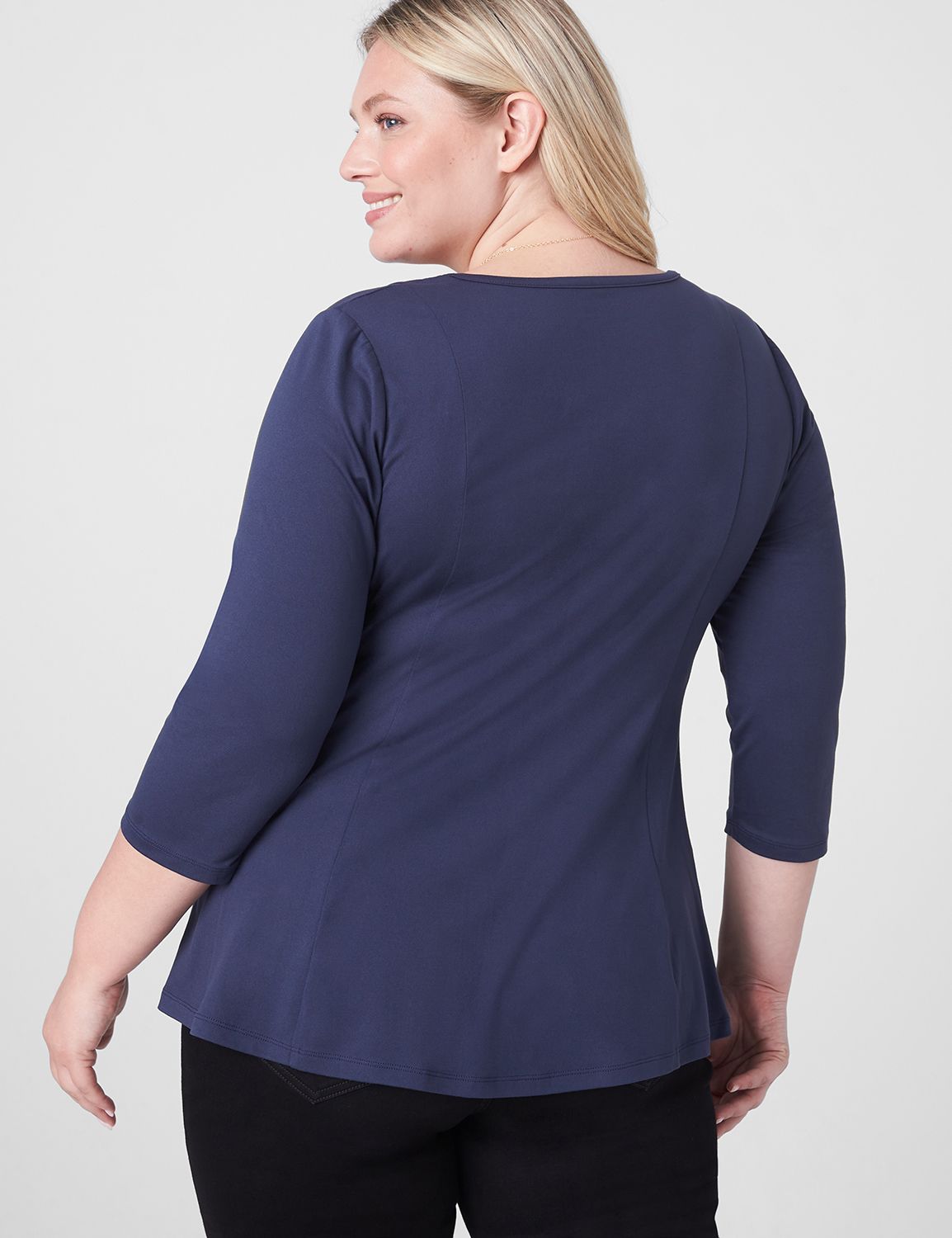 Classic Fit and Flare 3/4 Sleeve Sq Product Image 2