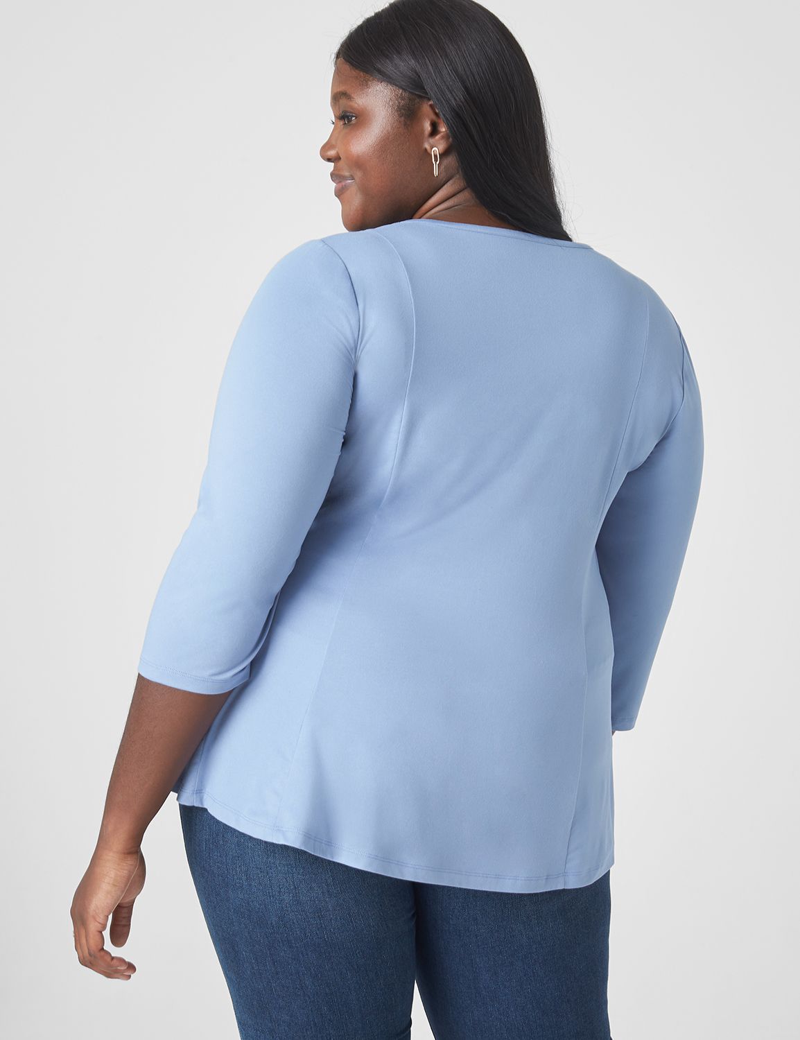 Classic Fit and Flare 3/4 Sleeve Sq Product Image 2