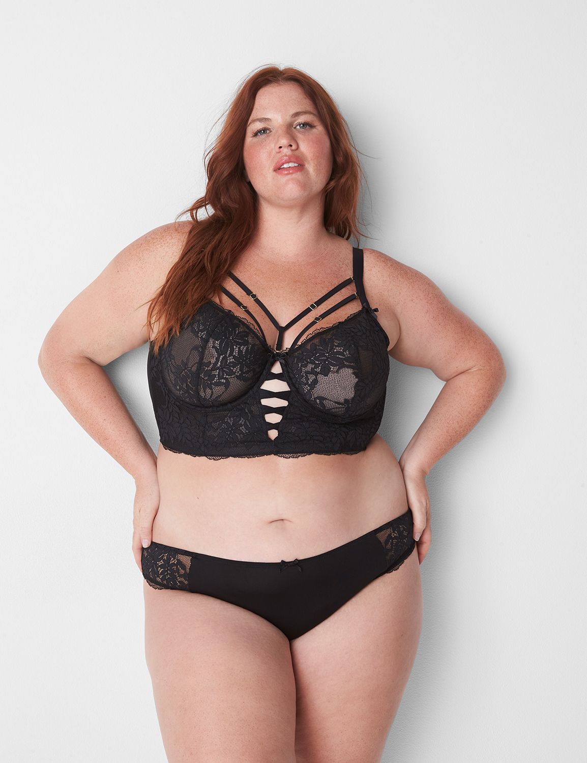 Sheer Balconette Bra In black, Wired Bras