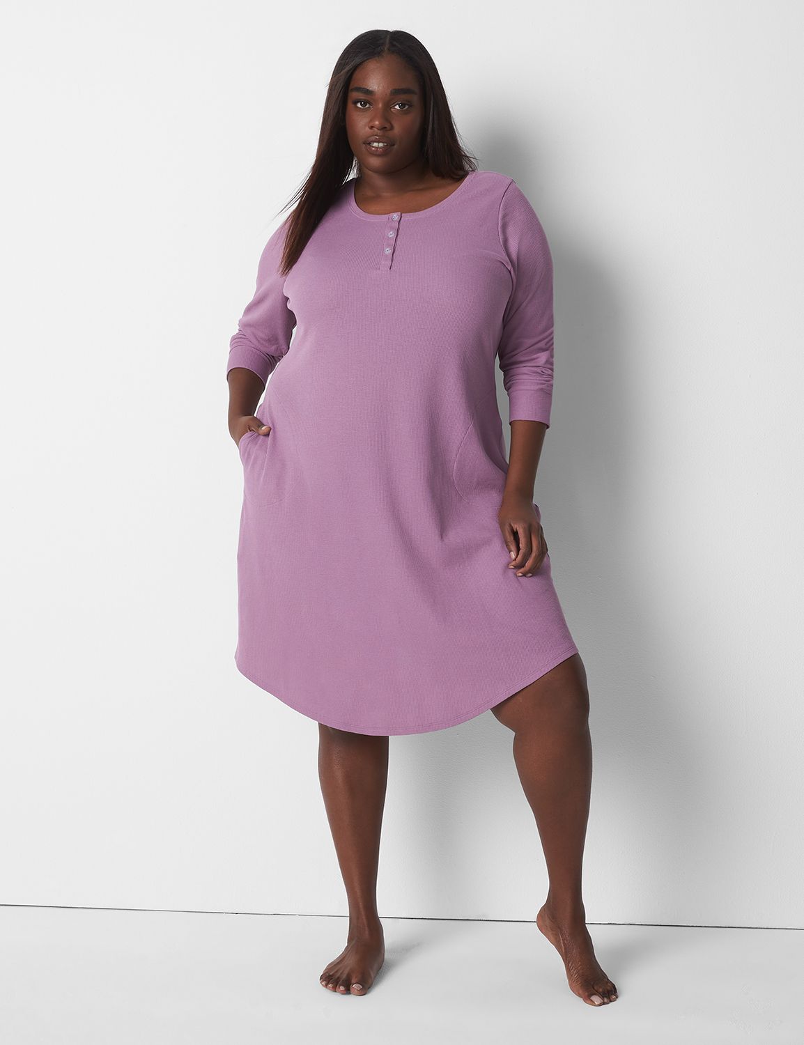 knee length dresses for ladies Mini Lux3 Thermal V Neck Dress Blue / L main image 1