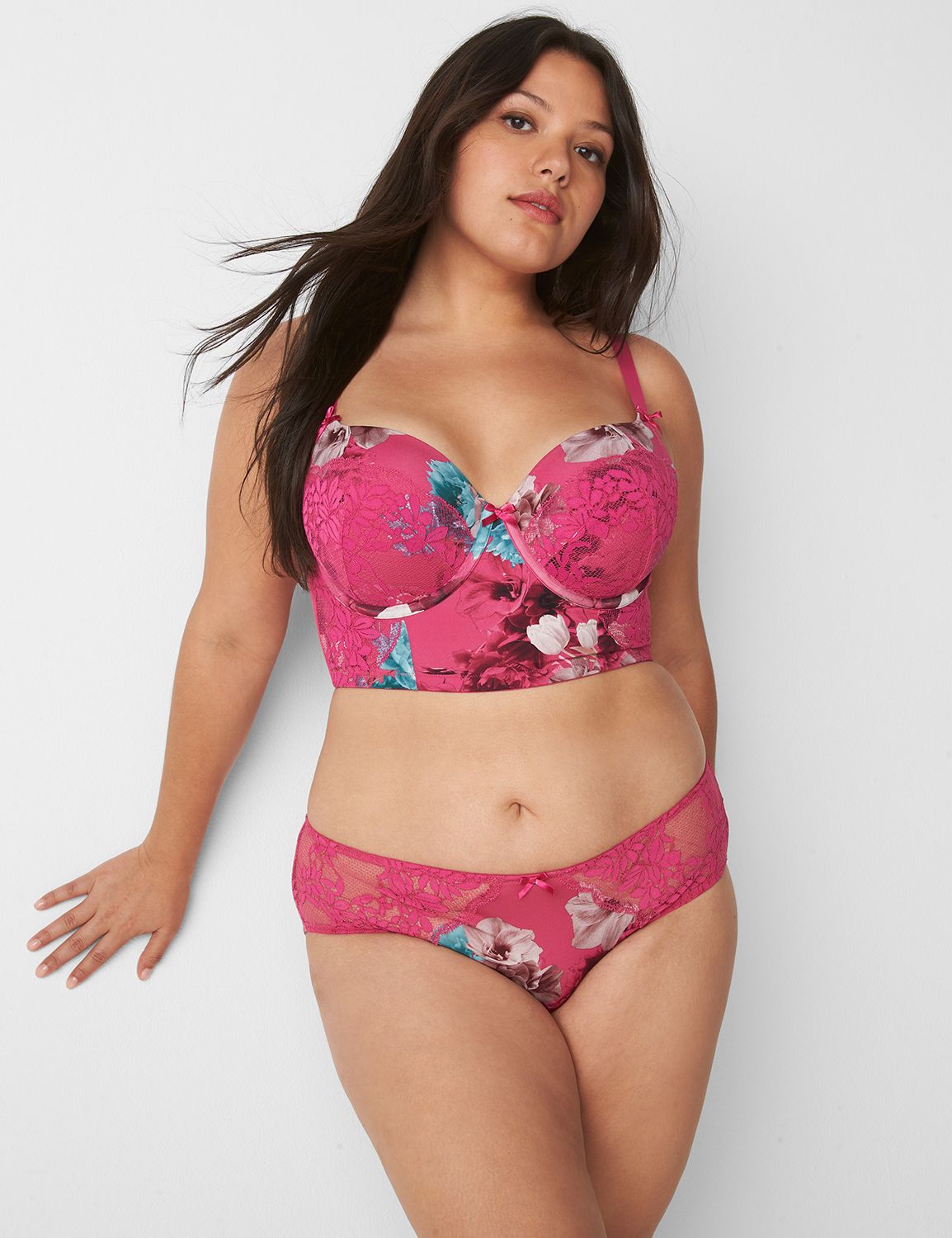 Cacique Lane Bryant Lace Longline Balconette bra sun kissed coral Size  undefined - $29 - From Clintonia