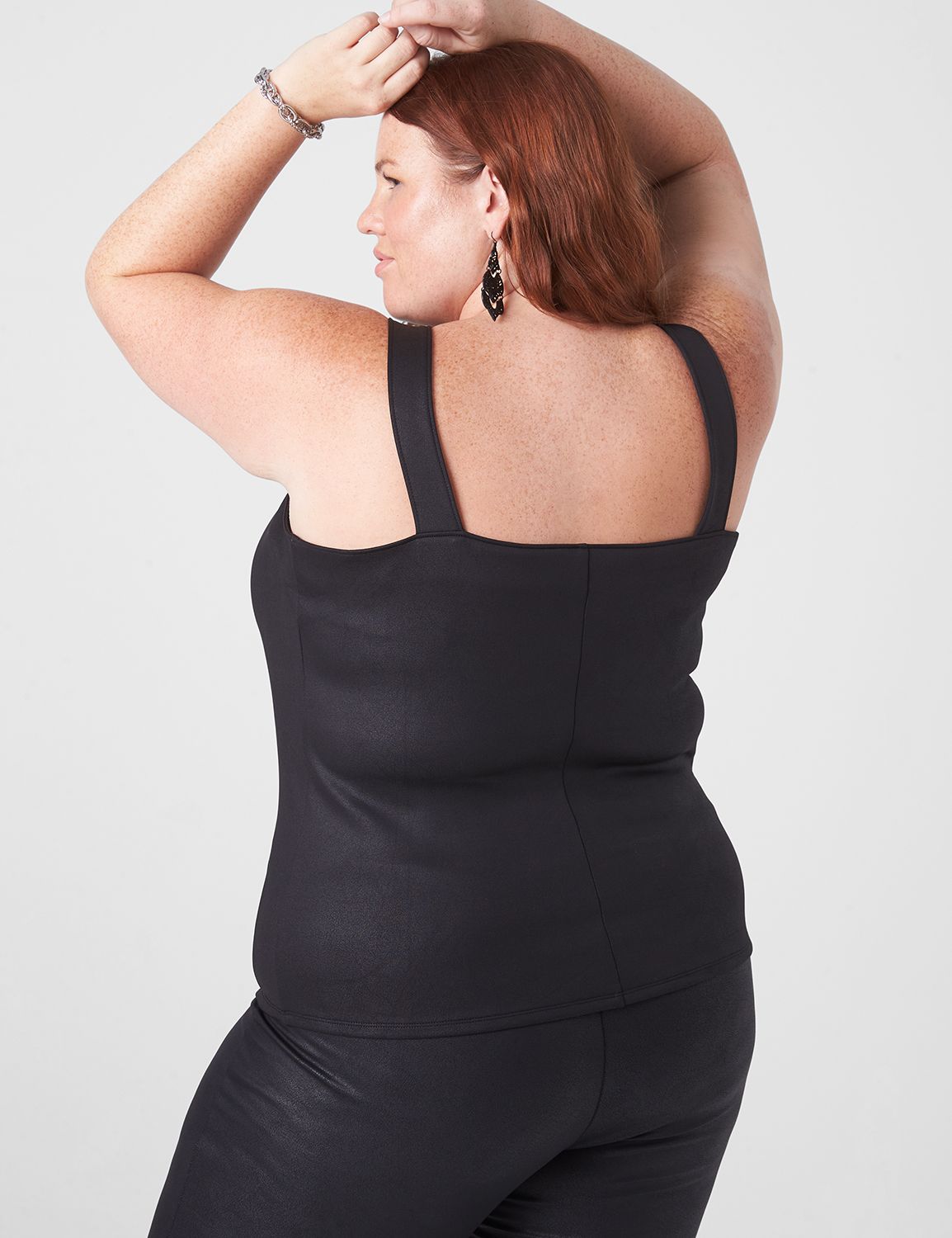 Fitted Sweetheart Neck Tank In Coat Product Image 2