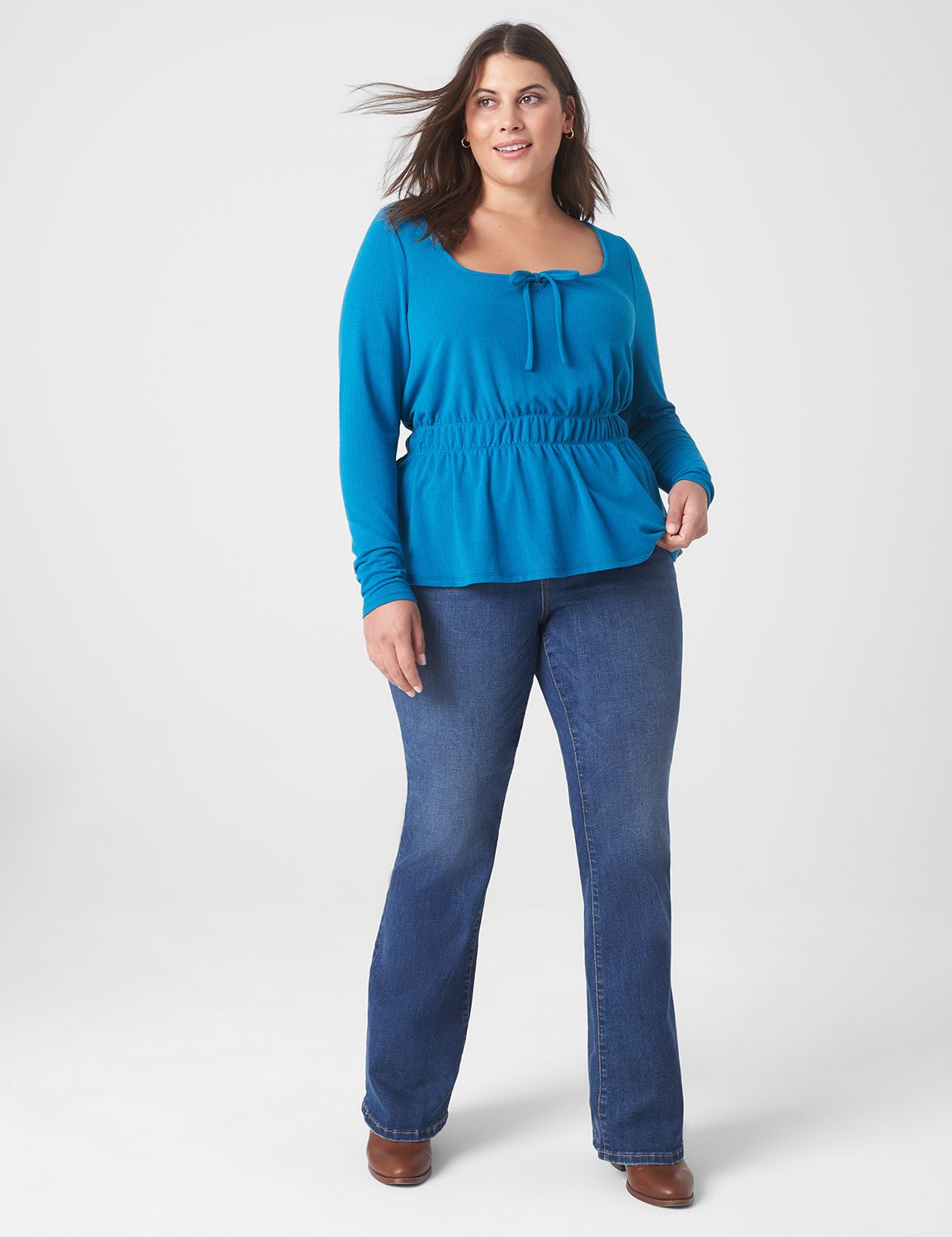 Classic Long Sleeve Square Neck Kni Product Image 3
