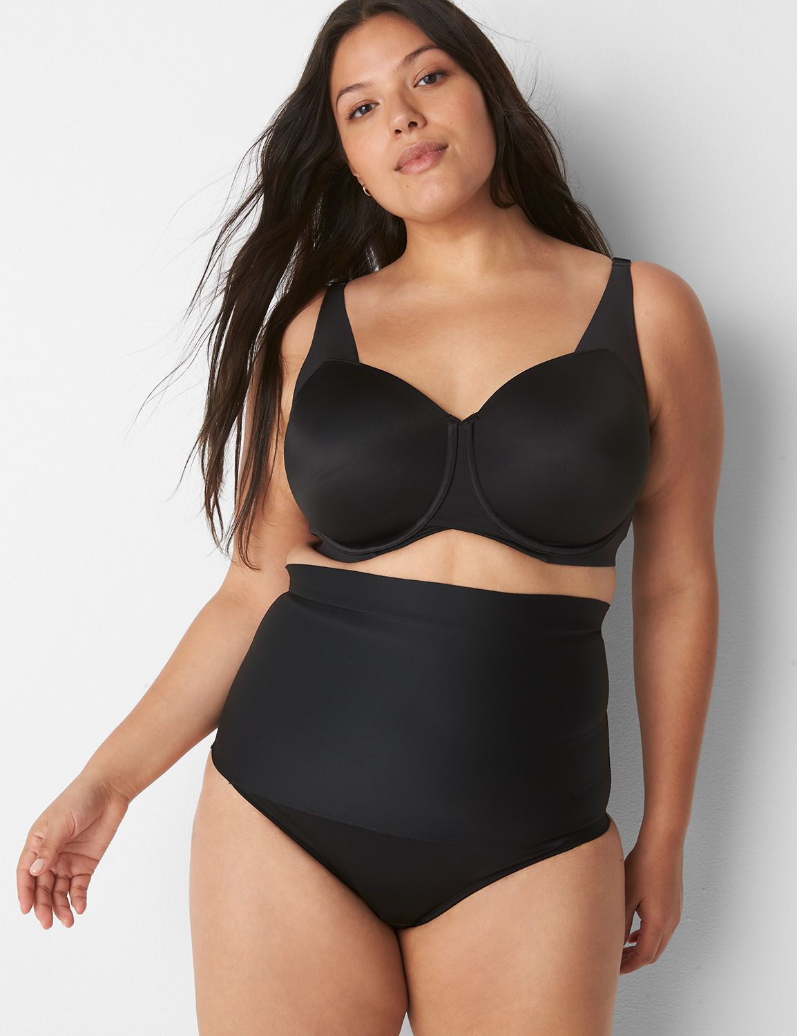 NEW LANE BRYANT CACIQUE CONTROL WEAR BLACK HIGH WAIST THIGH SHAPER