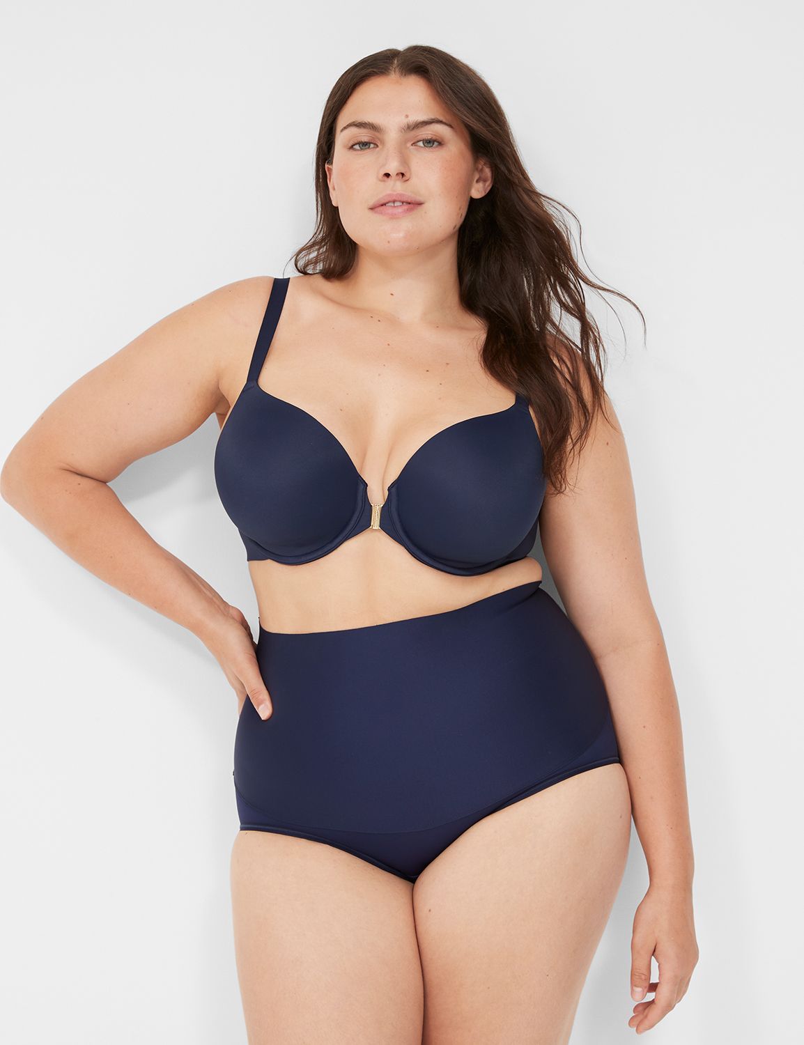Lane Bryant Level 3 Contouring High-Waist Brief With Lace Inserts
