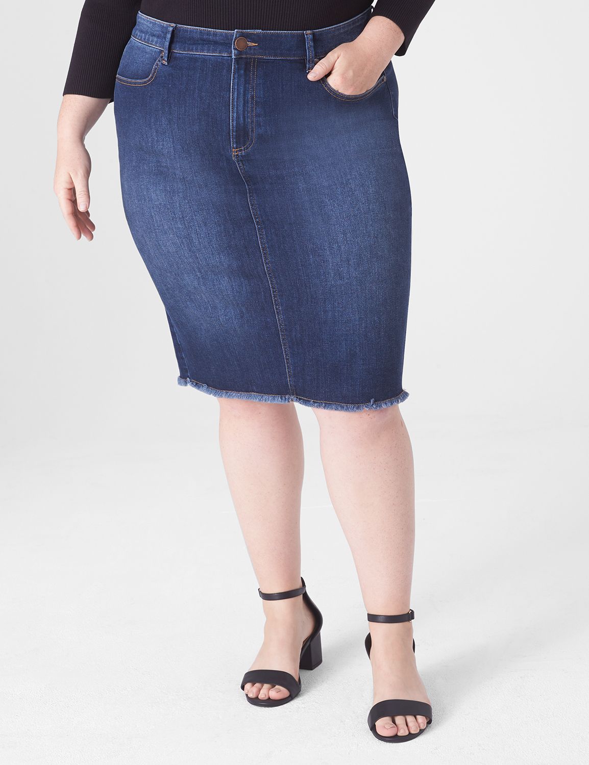 Denim Skirt - Medium Wash