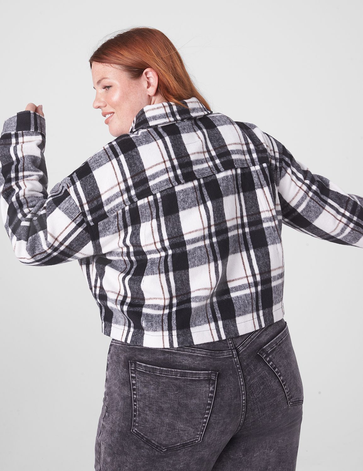 Big On Plaid Cropped Jacket