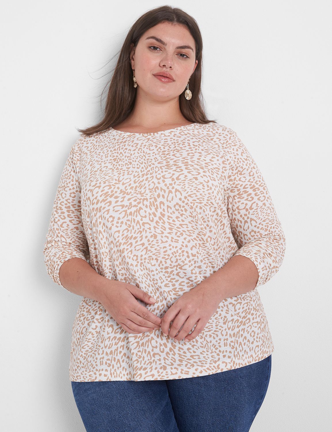 Long-sleeve crew-neck T-shirt