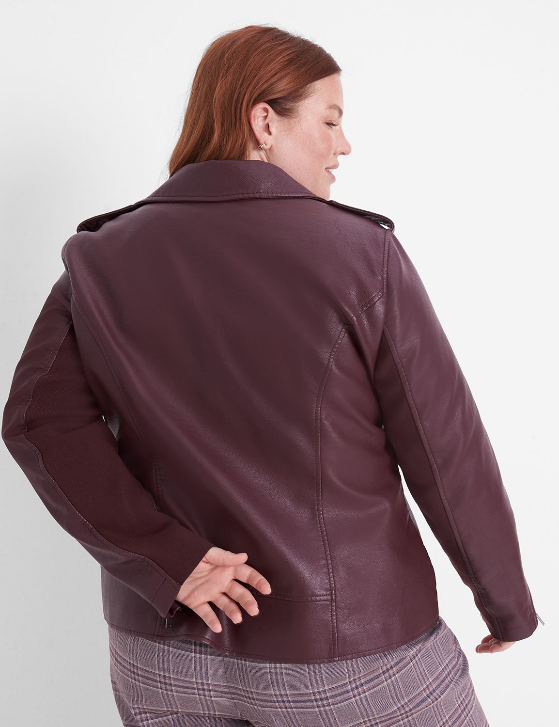 Lane bryant leather on sale jacket