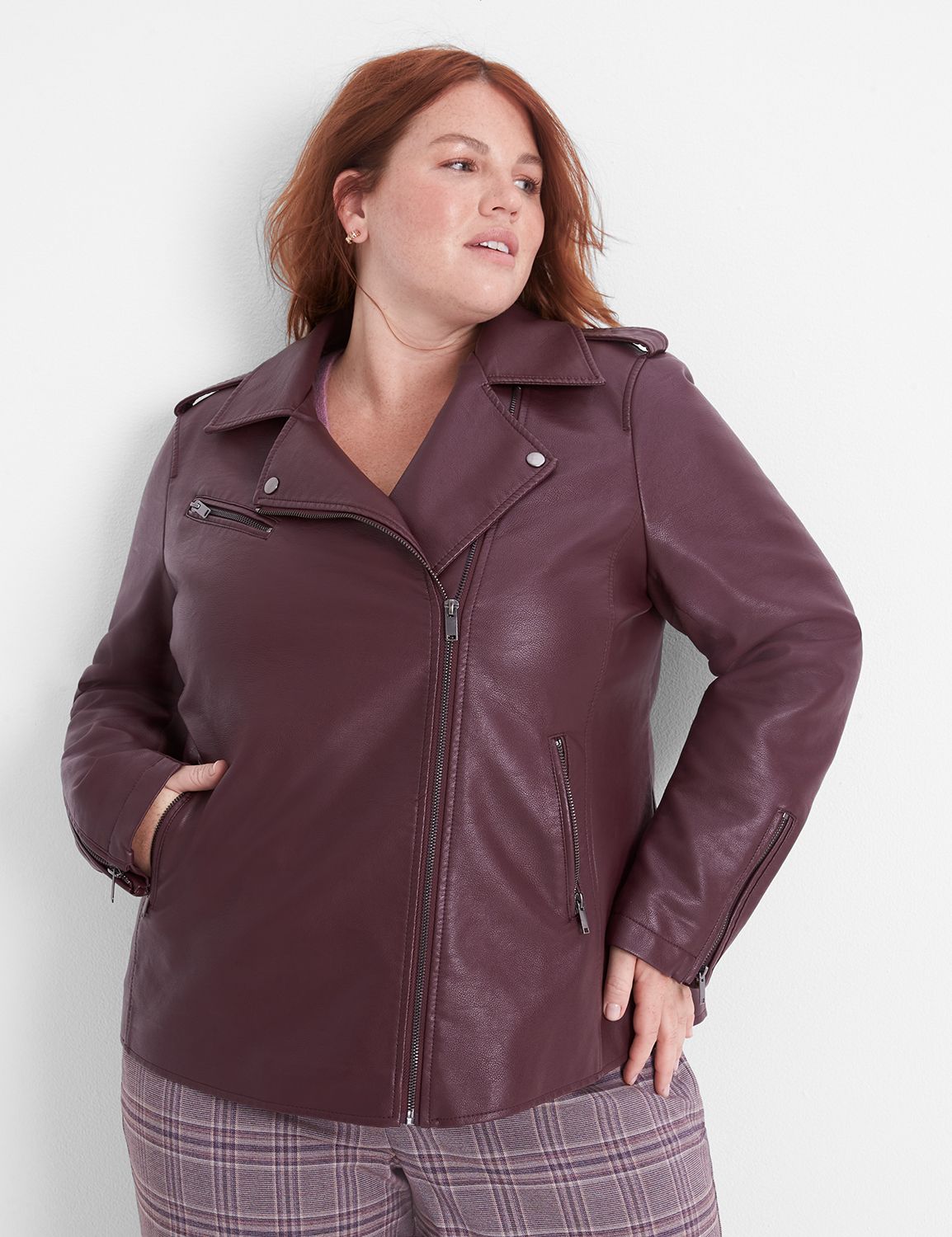 Lane bryant clearance leather coats